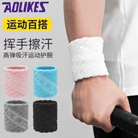 AOLIKES спортивные запястья дышащие всасывающие пот баскетбольные браслеты бег бадминтон фитнес хлопчатобумажные запястья