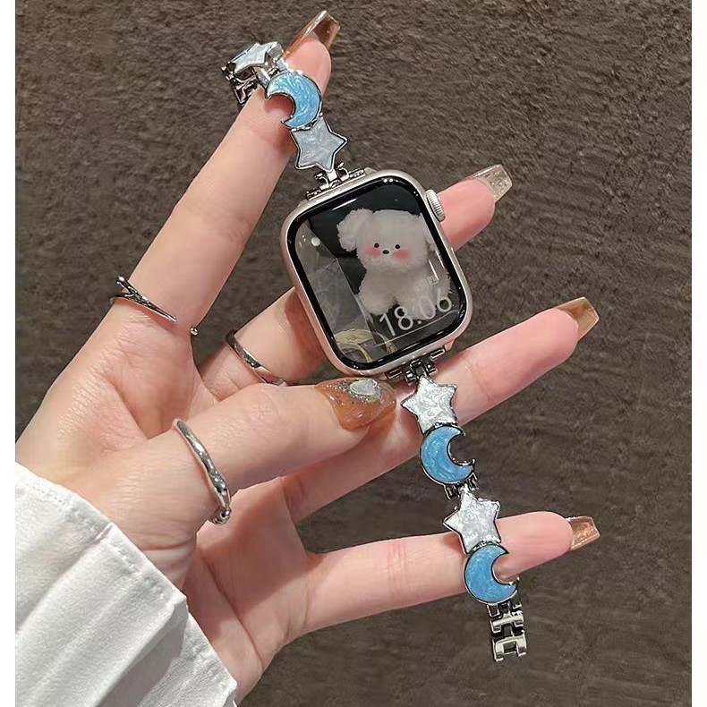 Xingyue Quicksand Metal Strap Suitable for Apple Watch10 Apple Watch Iwatchs9765 Generation Se Female