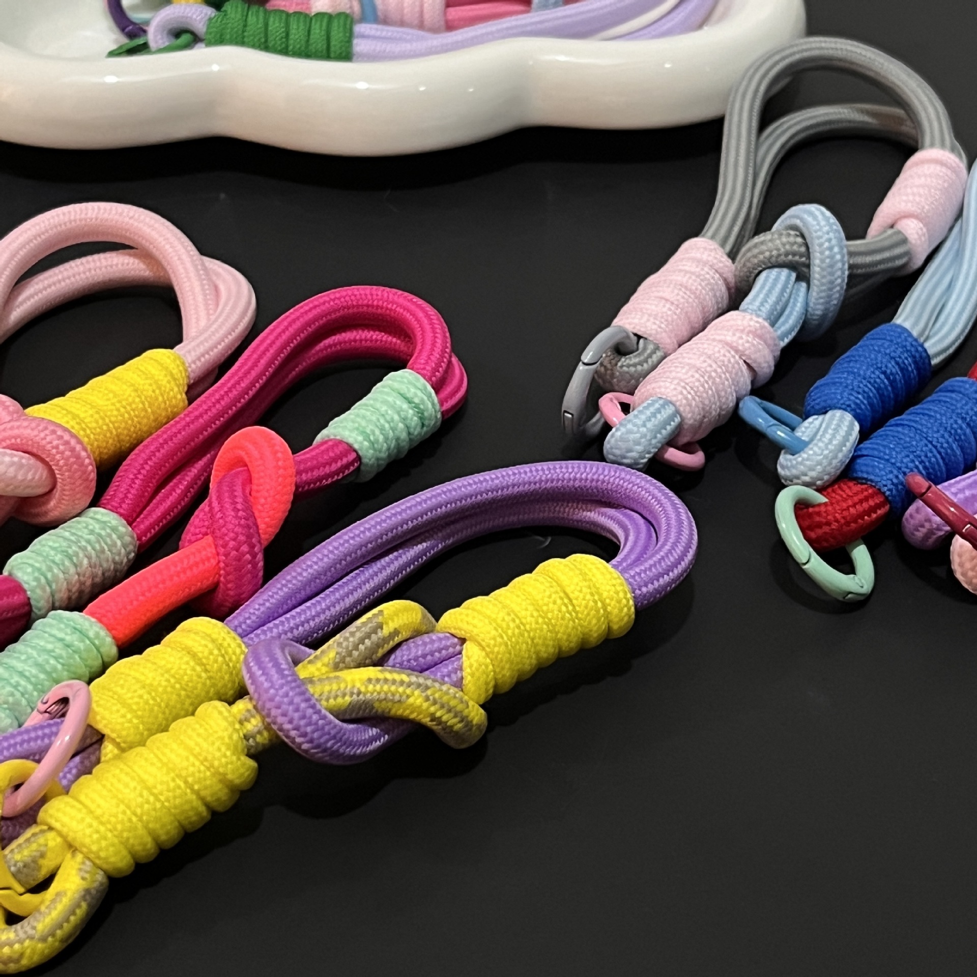 Color Block Pattern 1 Piece Polyester Color Block Slip-on Bag Charms