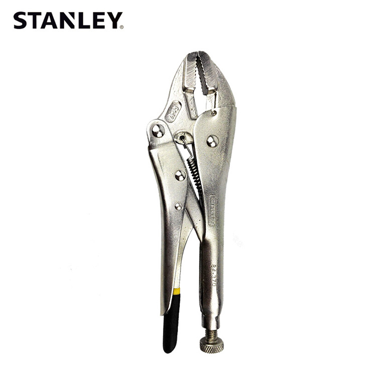 Stanley alicates fuertes aleación de molibdeno de cromo endurecido de diente recto de arco de boca plana en forma de C alicates de la abrazadera de la carpintería