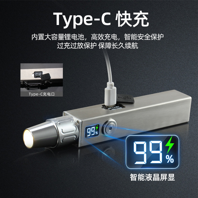 3 fuentes de luz de acero inoxidable identificación linterna violeta recargable ágata jadeíta en bruto pantalla de cristal líquido atenuación ilimitada