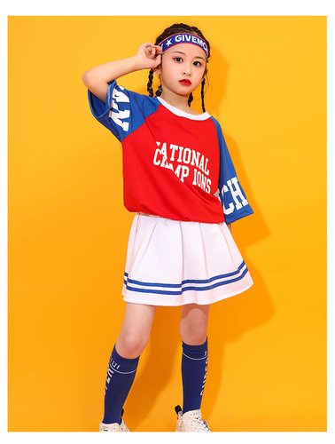 Children Boys girls hiphop street dance costumes rapper singers dancers outfits football rugby Cheerleaders performance uniforms street jazz dance suit for kids