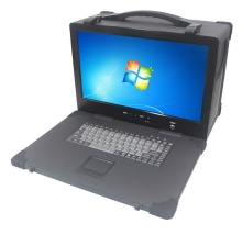 手提便携式带屏机箱下翻一体机箱17.3寸录播导播加固笔记本机箱