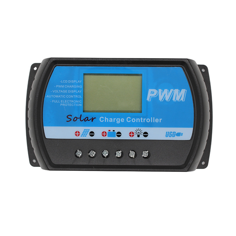 Customized processing plug and play type solar controller LCD display 10A with USB model RTD1210