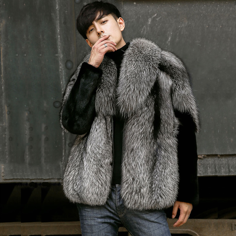 Men's mink coat new fox fur coat coat coat water mink hair short…