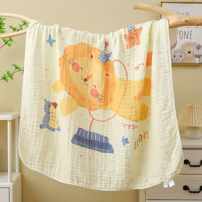 ガーゼバスタオル 幼児用A級6層 新生児用純綿ベビーブランケット カバータオル 子供用バスタオル 純綿子供用ブランケット|undefined