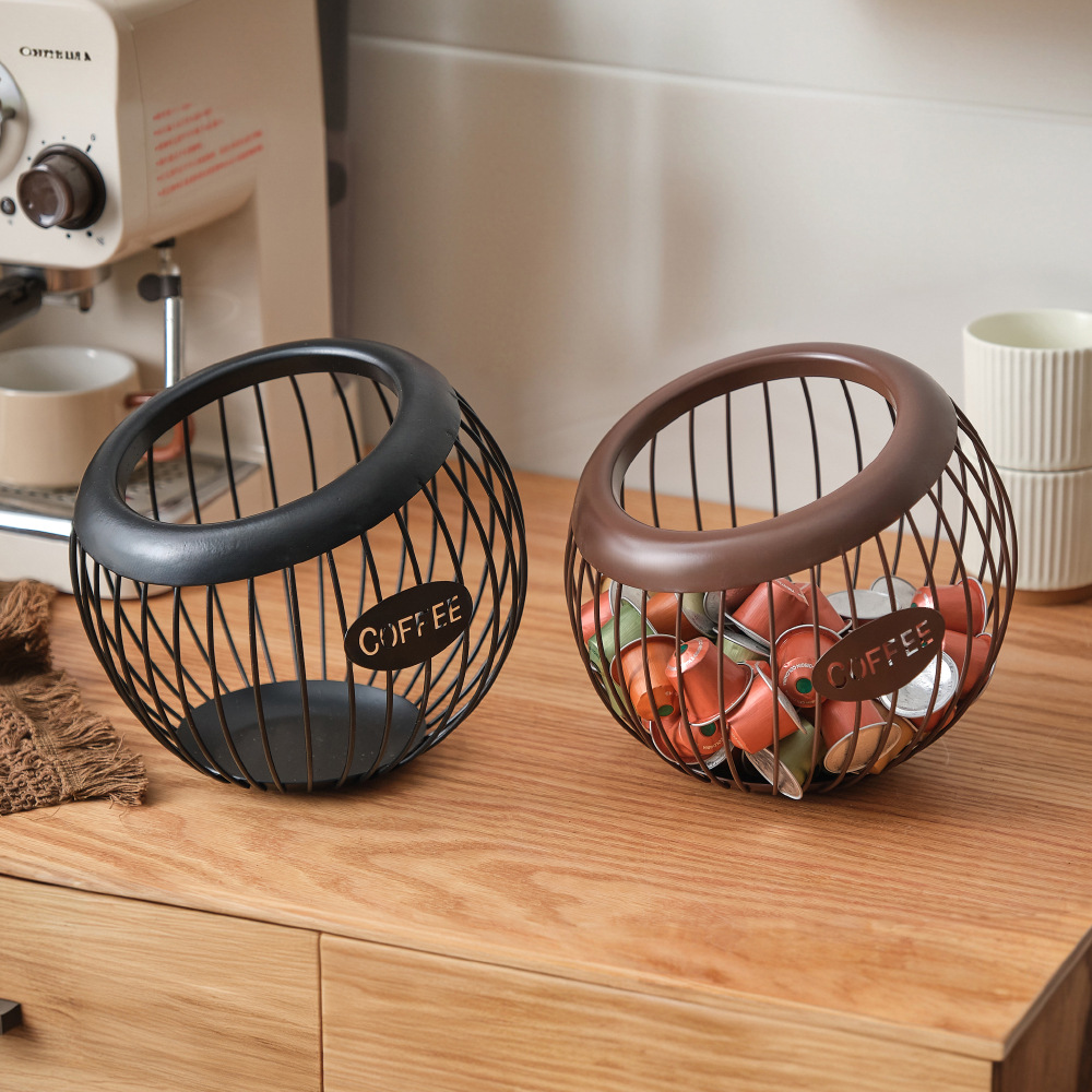 Decoración de escritorio europea con almacenamiento para dulces cápsulas de café barra o cafetería