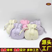 Фабричная индивидуальная микрофибровая сумка для хранения украшений с круглым дном в форме тыквы для серег, колец и ожерелий.