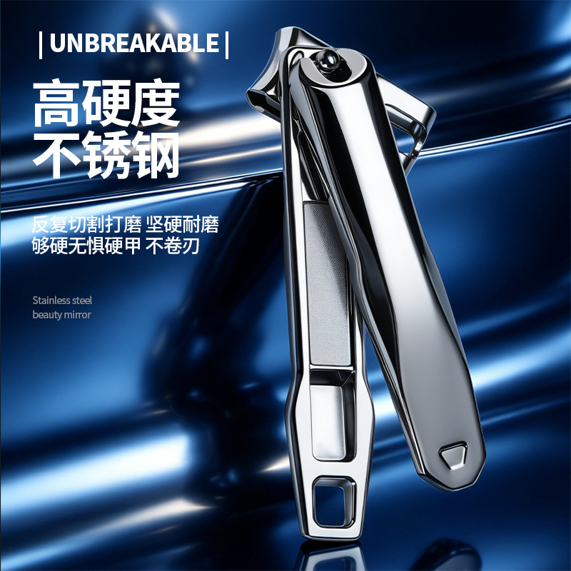 In-Stock 360-Degree Rotating Nail Clippers, Multi-Angle Stainless Steel Anti-Splash Nail Clippers, Zinc Alloy Mirror-Finish Nail Scissors