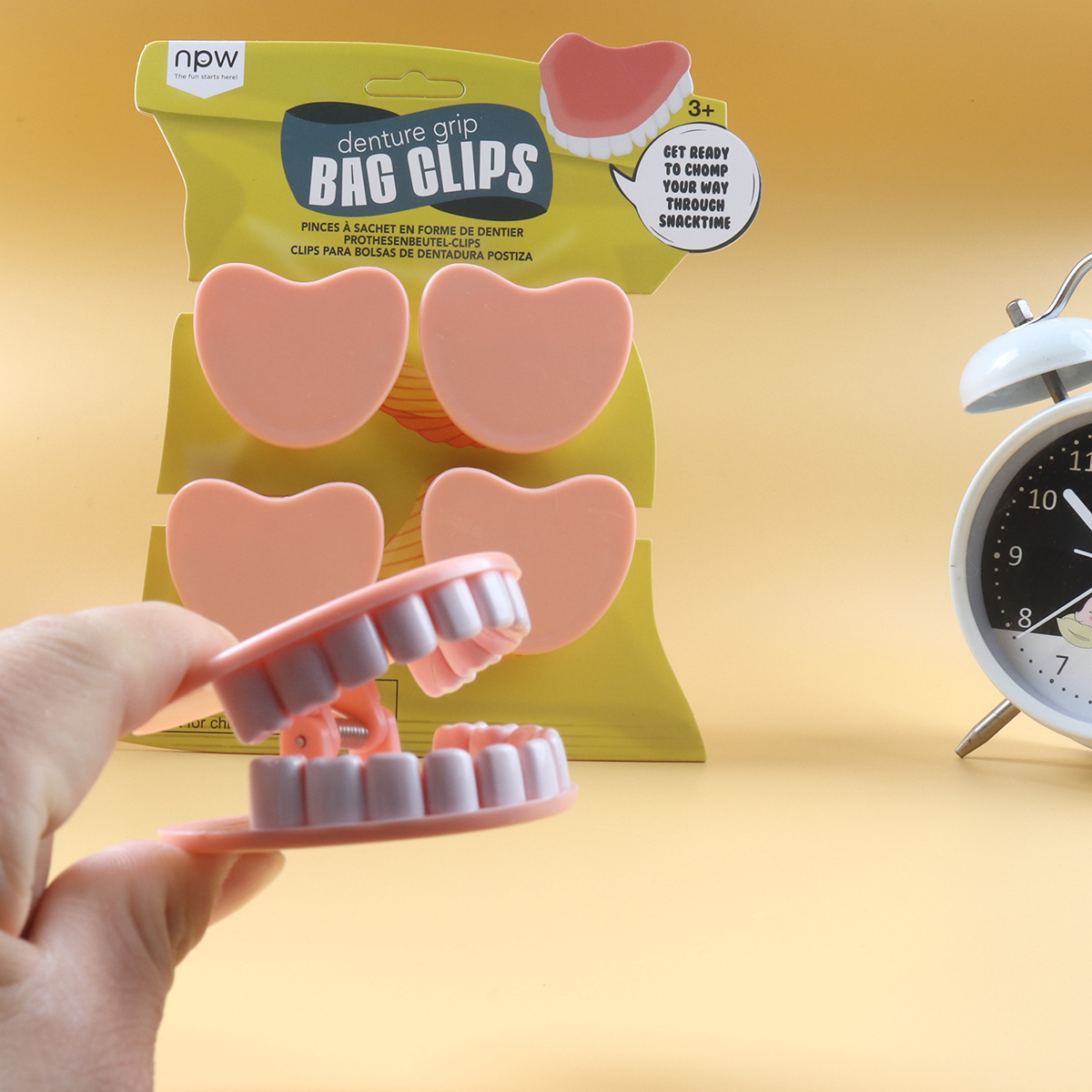 Clip de sellado creativo de papas fritas triangulares elípticas forma de billetes de mano cuenta de almacenamiento de bocadillos clips de sellado