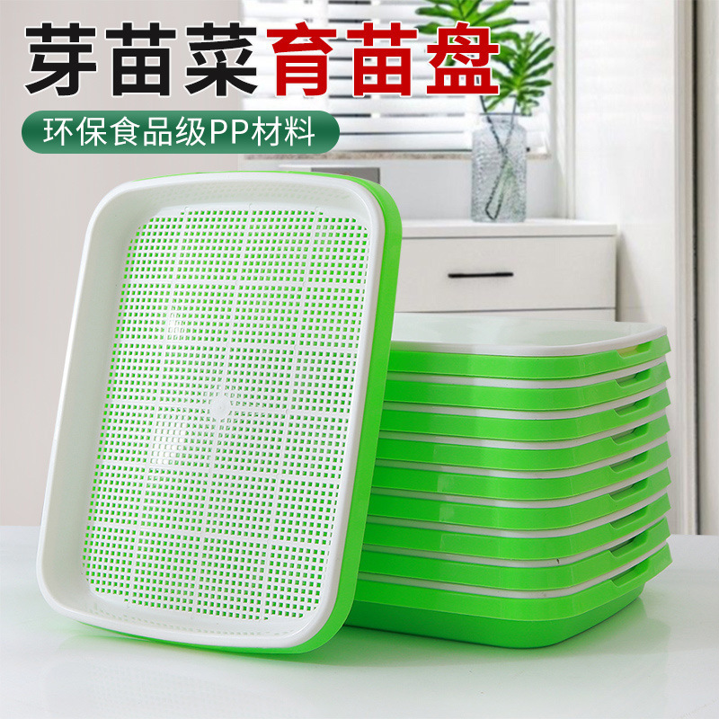 豆芽发芽神器盘家用无土栽培水培小麦苗种植盘芽苗菜育苗专用盆批|undefined