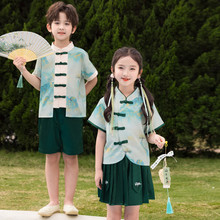 汉服女中式国风唐装国学服幼儿园毕业拍照班服书童服装儿童演出服