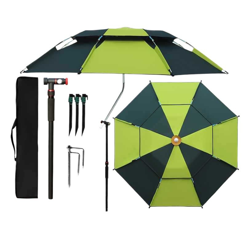 2025 新しい釣り傘 70% off 層大型釣り傘ユニバーサル防雨サンシェード厚みのある新しいポータブル砂イーヤン|undefined