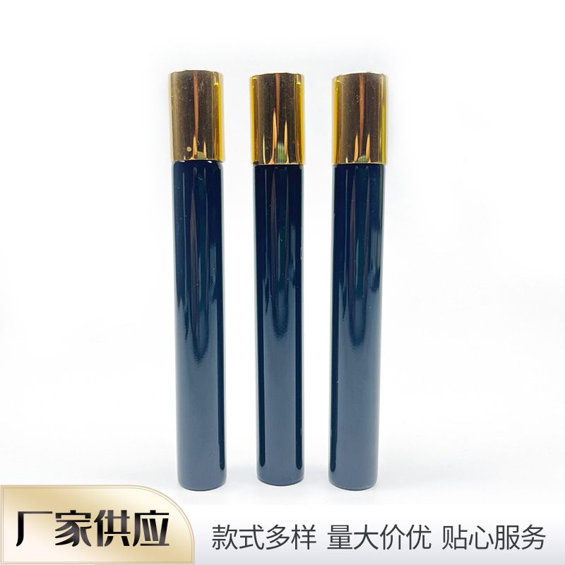 10ML香水笔延迟拉管分装玻璃瓶 黑色细雾口腔喷剂喷雾瓶