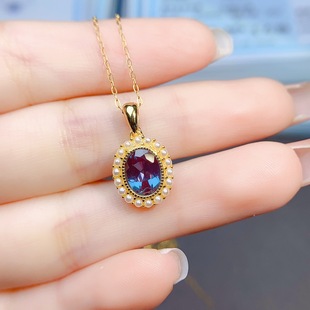 Factory wholesale explosions Alexander pendant S925 silver inlaid main stone 6*8 selling Europe and the United States a generation of hair