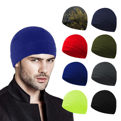 Autumn and winter warm fleece hat, outdoor bicycle riding helmet, lining cap, cold protection, forehead protection, wide-brimmed ear protection hat