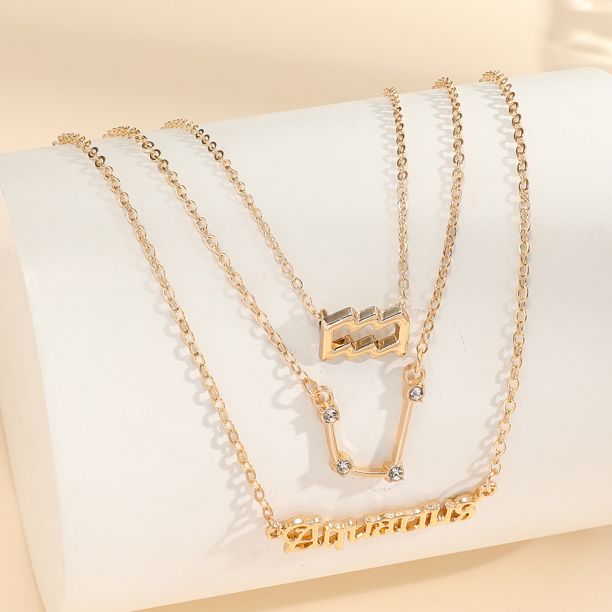 Inlay Design Casual Streetwear Constellation Alloy Inlay Zircon Women's Necklace