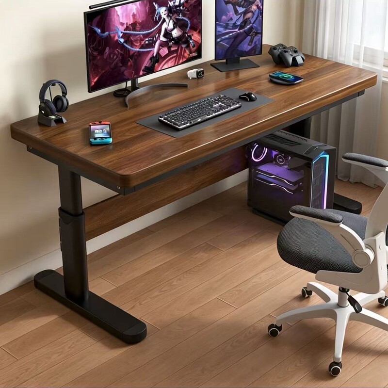 Solid Wood Electric Height-Adjustable Table for Home Use, Adjustable Study Table, Smart Work Desk, Office Desk, Computer Desk, Gaming Desk Solid Wood Electric Height-Adjustable Table for Home Use, Adjustable Study Table, Smart Work Desk, Office Desk, Computer Desk, Gaming Desk