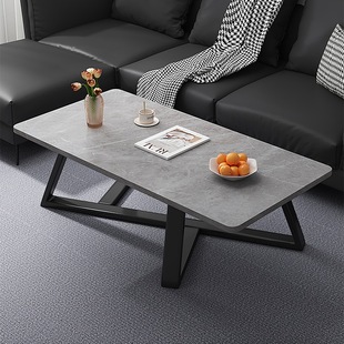 Coffee Table for Living Room, Home Use, Simple Modern Office Sofa Coffee Table, Light Luxury Simple Small Apartment, Slate Color Coffee Table