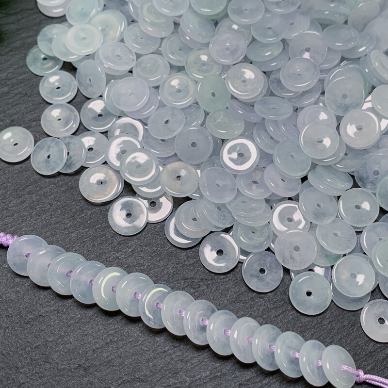 Myanmar Ice White 9mm Jade Buckle Weaving Accessories Spacer Jade Crafts Wholesale from Sihui 7mm Peace Buckle Myanmar Ice White 9mm Jade Buckle Weaving Accessories Spacer Jade Crafts Wholesale from Sihui 7mm Peace Buckle