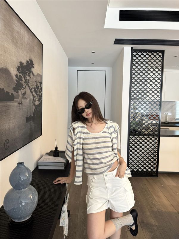 复古条纹内搭吊带背心女气质防晒薄款长袖开衫2025秋季新款两件装|undefined