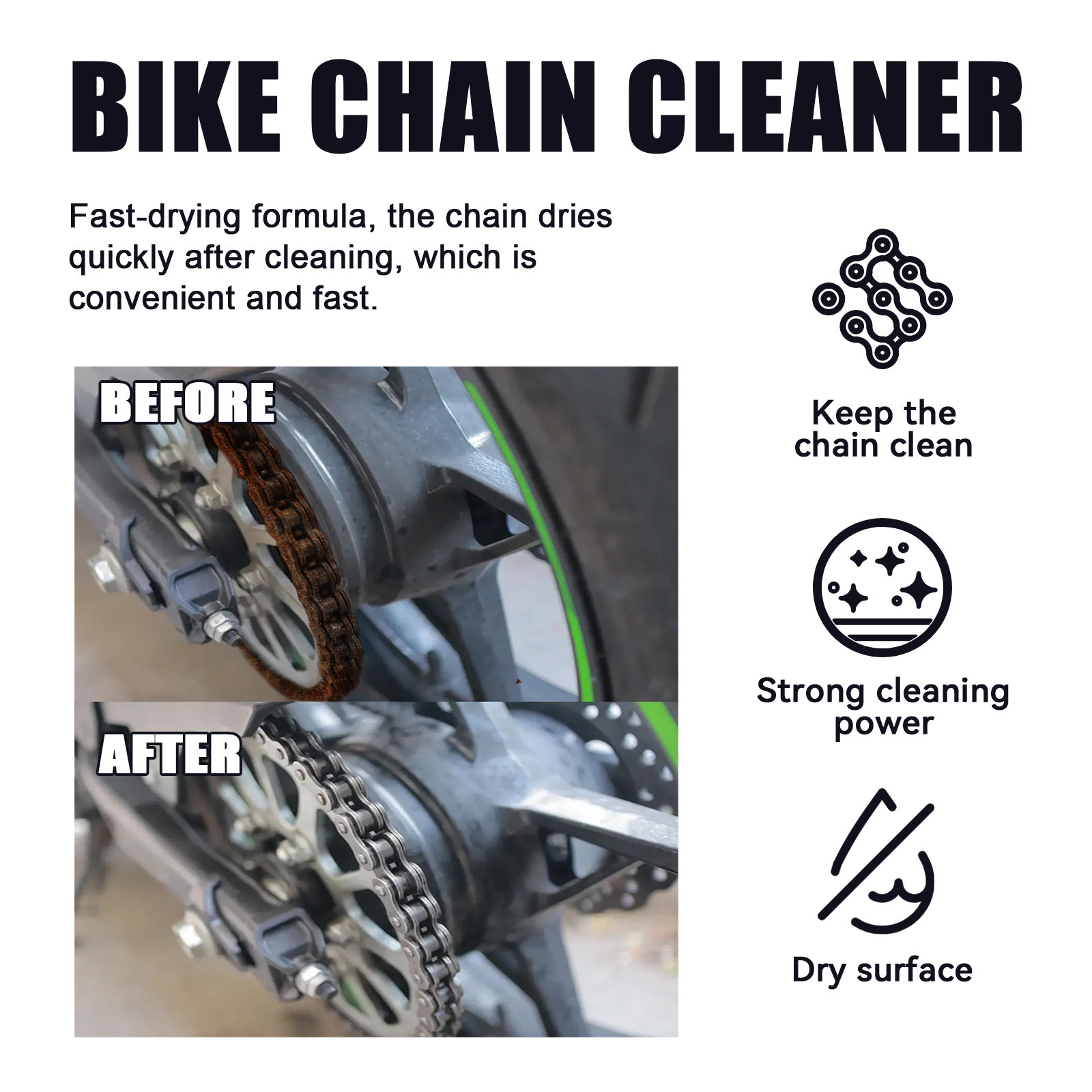 Rayhong Anti-Rust Bicycle Chain Cleaning Spray Car Rust Refurbishment Cleaning Care Maintenance Rust Remover
