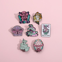 歐美跨境熱銷卡通少女系列魔法趣味胸針個性可愛蝴蝶骷髏金屬徽章