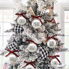 クリスマスの家の白いクリスマスのボールのペンダントの装飾、12ピースのクリスマスツリーのペンダントの蝶結びのクリスマスのボール