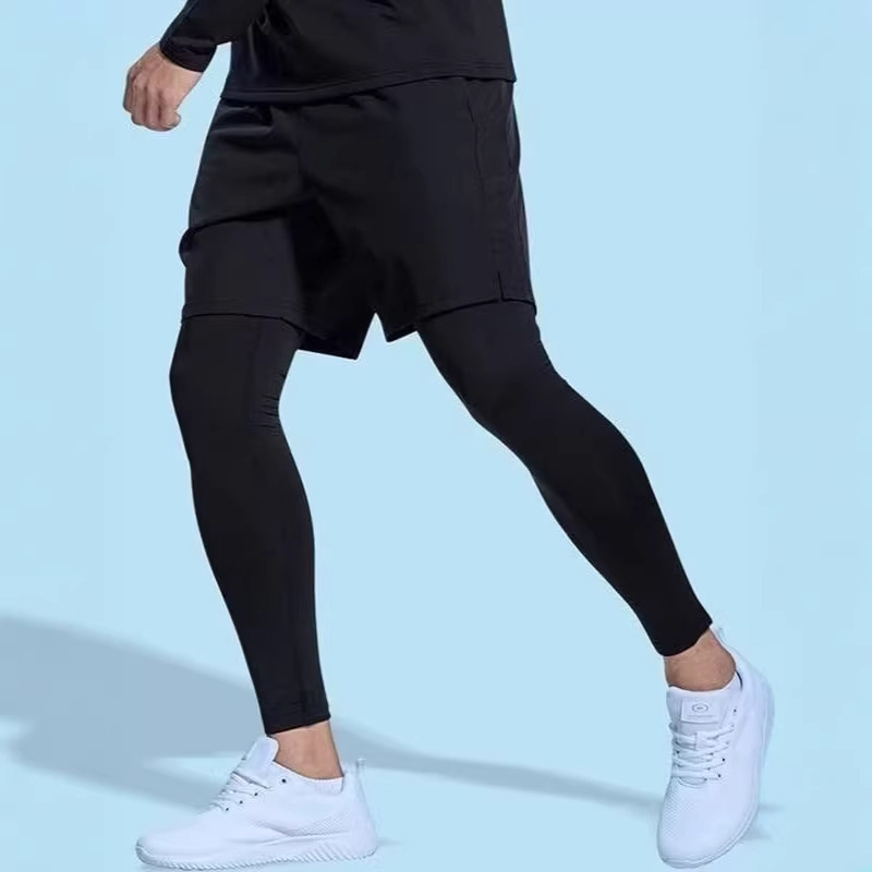 Summer New Men's Basketball Pants, Quick-Dry Athletic Pants for Track and Field, Running, Fitness, Elastic Training, Loose Fit, Two-In-One Long Pants Summer New Men's Basketball Pants, Quick-Dry Athletic Pants for Track and Field, Running, Fitness, Elastic Training, Loose Fit, Two-In-One Long Pants