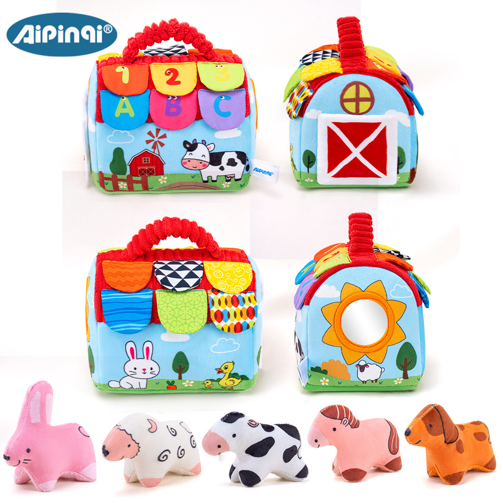 Aipinqi granja bebé juguetes caseros para bebés agarrar herramientas de entrenamiento puzzle juguetes interactivos de educación temprana