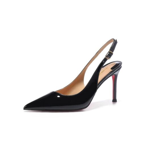 Spring New Red Sole High Heels with Open-toe, Sexy and Versatile, Slim Heel, Low-profile Single Shoes with Back Strap and Toe Cover Sandals