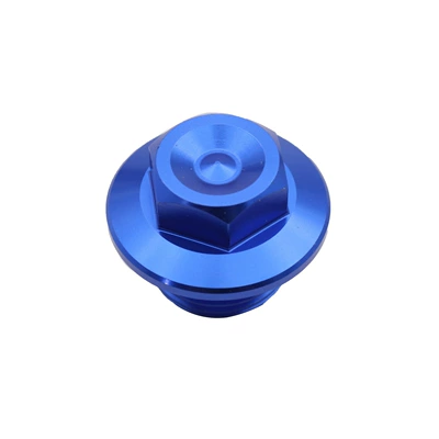 alloy front and rear | Motorcycle wheel hub - blue-front-left-axle-cap