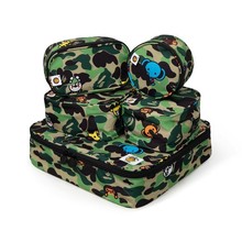 BAPE BABY MILO 绿迷彩小猴子 可爱卡通 收纳袋 收纳包 一套