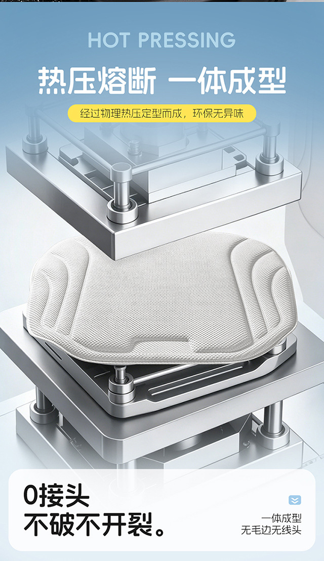 26 Seaweed Fiber Car Seat Cushion for Summer Cooling, Honeycomb Car Seat Cushion, Ice Silk, Breathable for All Seasons, Universal for Office Use