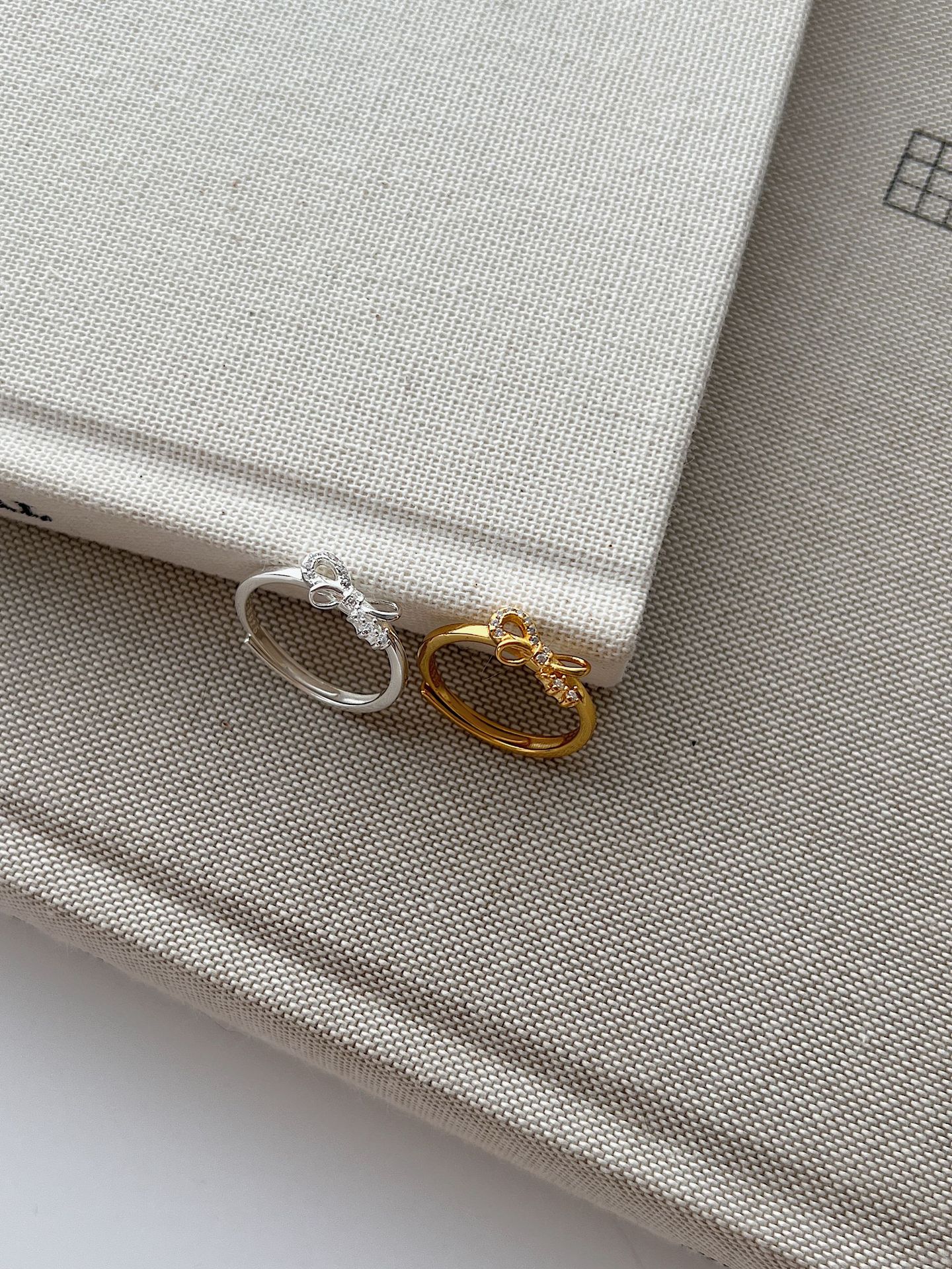 Argent Sterling 925 Noeud D'Arc Bague Réglable display picture 4