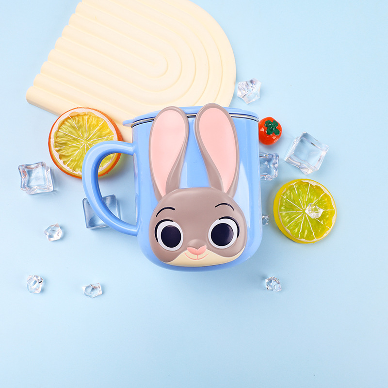 Disney serie 3D tazas estereoscópicas para niños 304 tazas de acero inoxidable tazas de agua princesa tazas de desayuno McQueen anti-caída