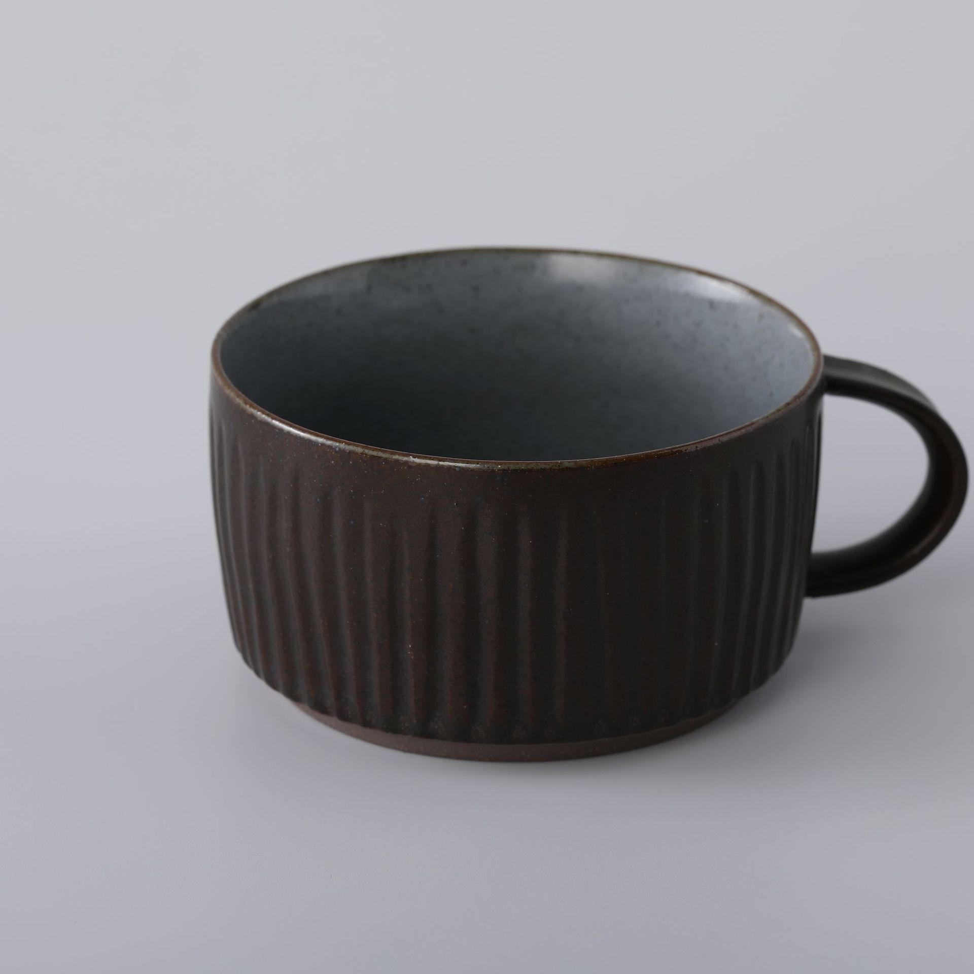 Taza de café simple con rascado de mano, taza de té de avena para el desayuno, taza de cerámica de gran capacidad, taza de agua de alto valor facial