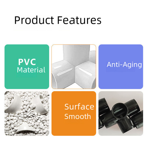 Cross-border best-selling US standard SCH40 PVC pipe fittings three-dimensional four-way accessories, furniture-grade PVC three-dimensional cross.