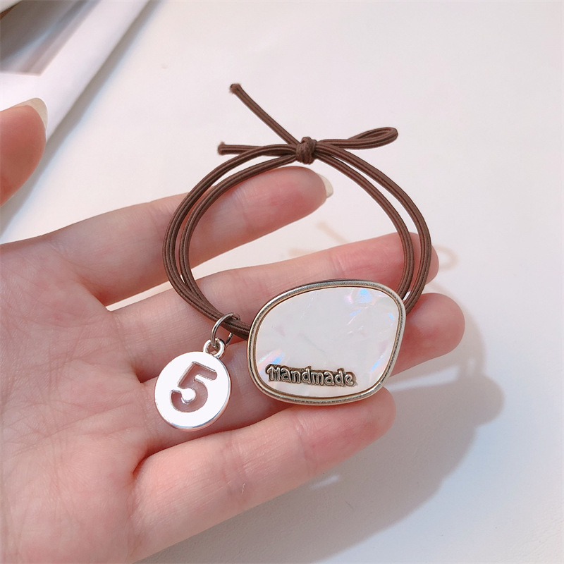 Temperamento simple anillo de cabello de estilo francés de alta elasticidad cuerda de cabello de correa de goma duradera adornos para el cabello