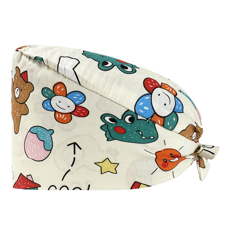 Quirófano sombrero mujer algodón quirúrgico encaje impreso enfermera sombrero nueva hebilla quimioterapia confinamiento masculino oral dental