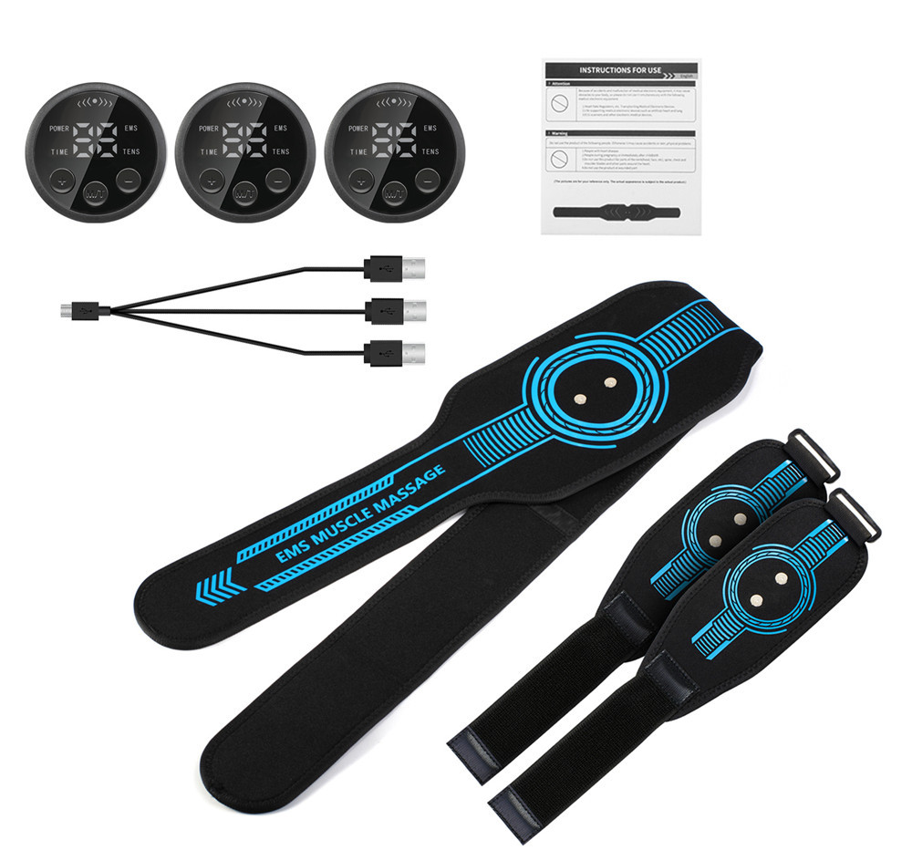 Pantalla táctil EMS cinturón muscular abdominal cinturón de masaje instrumento de fitness abdominal pegatinas musculares abdominales máquina de adelgazamiento del vientre fitness perezoso fitness abdominal