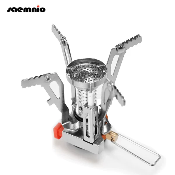 Outdoor Portable Gas Stove Folding Burner Travel Cassette Stove Mini Camping Stove Integrated Burner
