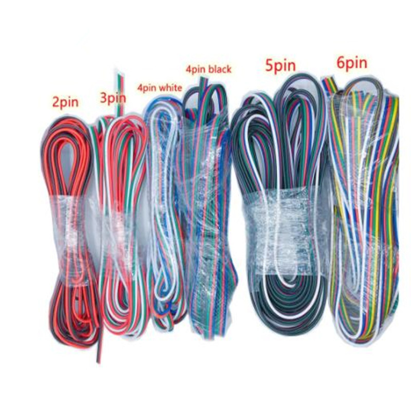 LED lamp band extension line 2pin 4pin 5pin core monochrome red…