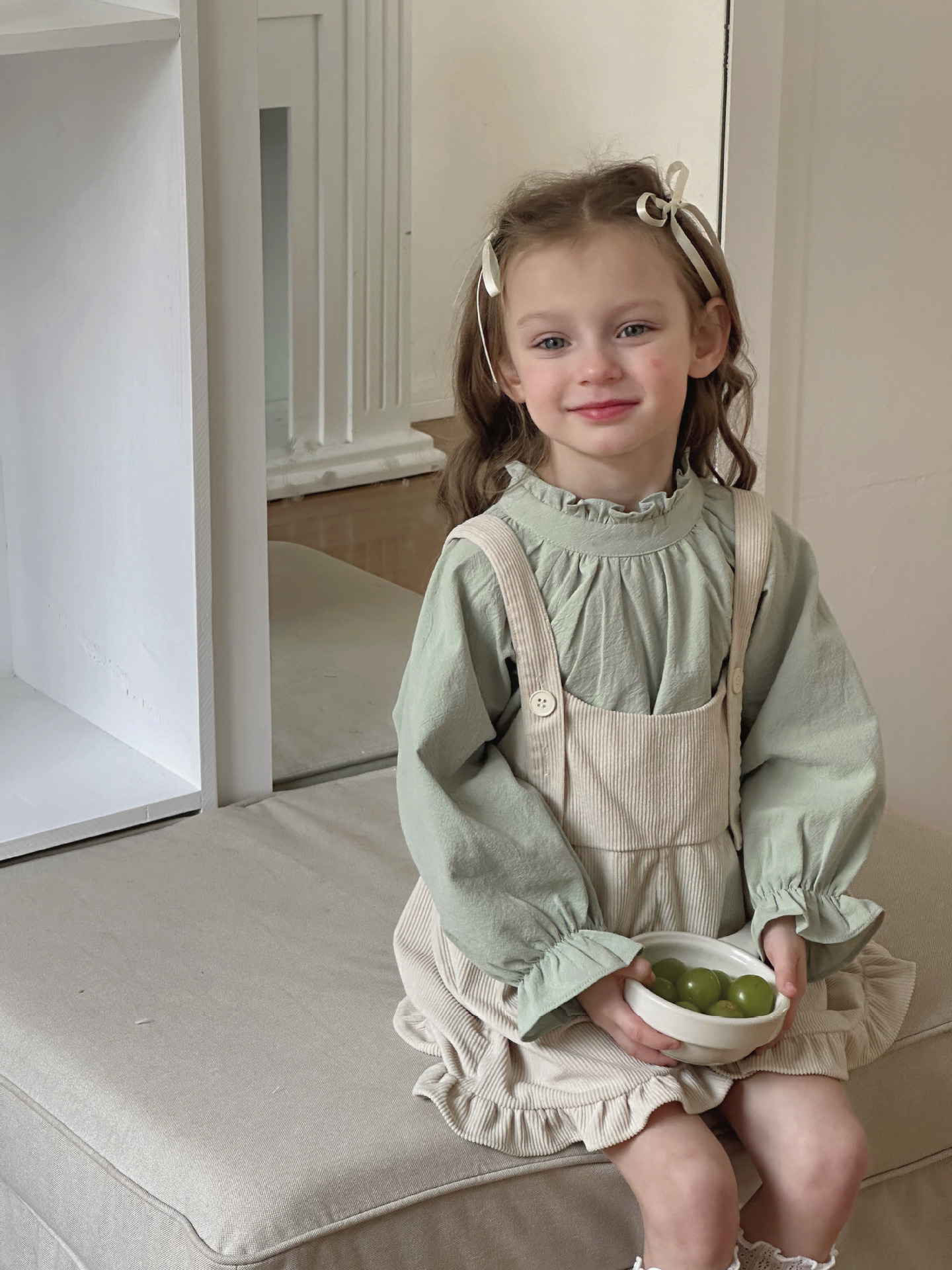 Campo DE TRIGO 2024 primavera nuevo estilo coreano ropa para niños niñas algodón camisa de oído de madera pantalones cortos para niños camisa