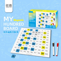 廠家直銷跨境英文數學玩具蒙氏教具雙面磁性百數板hundred board