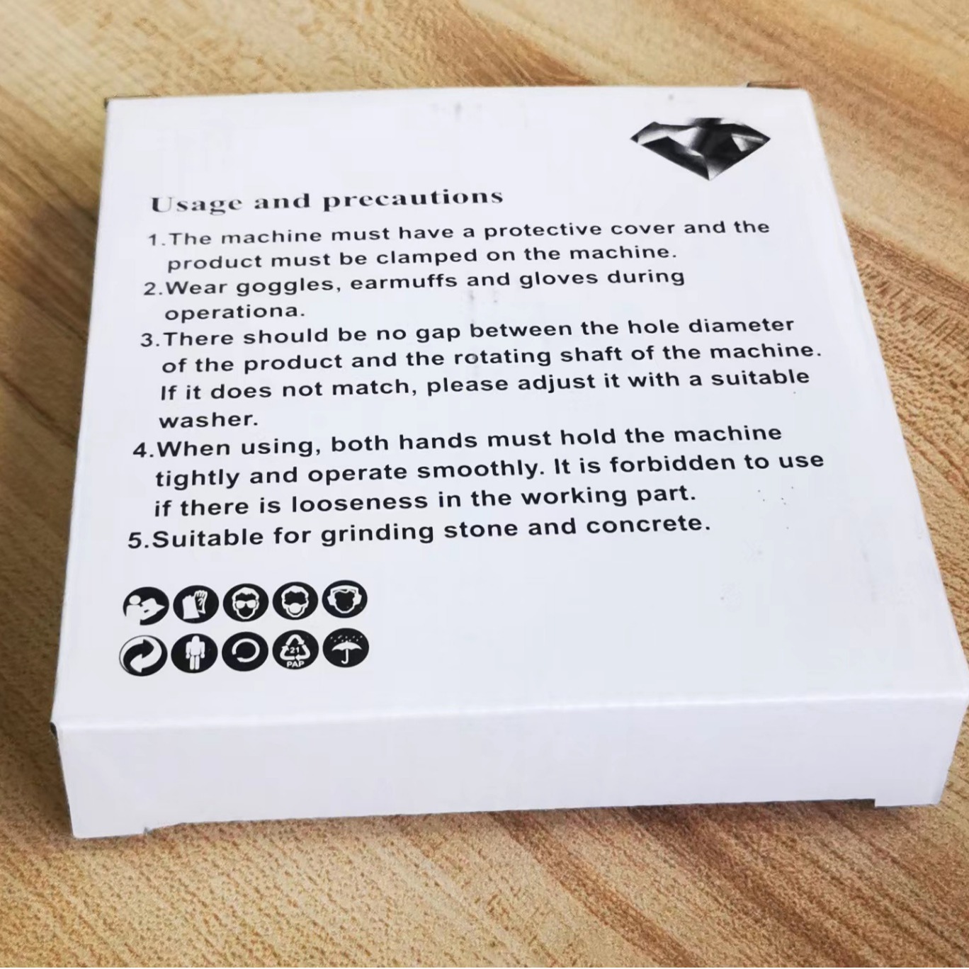 Rueda de diamante Disco de molienda de tipo tazón en stock Diente de doble fila Diente de turbina Diente de una sola fila Diente de granito Hormigón