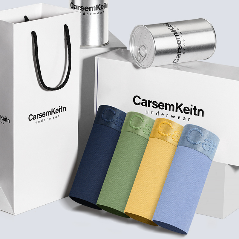 CKRL Men's Underwear Men's Straight Leg Pants Pure Cotton Summer Thin Antibacterial Breathable Plus Size Sports Four-Point Shorts