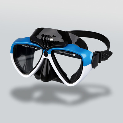 高清防雾防水护鼻潜水面镜浮潜装备相机支架水下游泳镜呼吸器面罩|ru