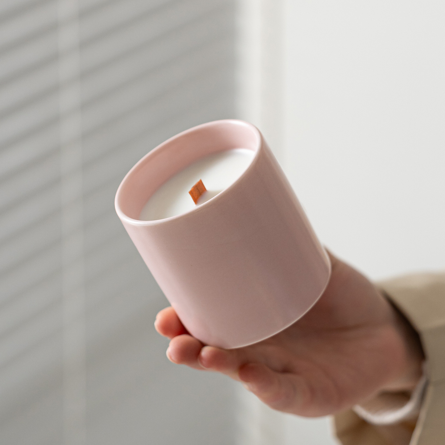 Contenedores de velas mudas transfronterizas Tazas vacías apoyan vasos de velas de cerámica perfumadas con cera DIY fabricantes de latas de velas al por mayor