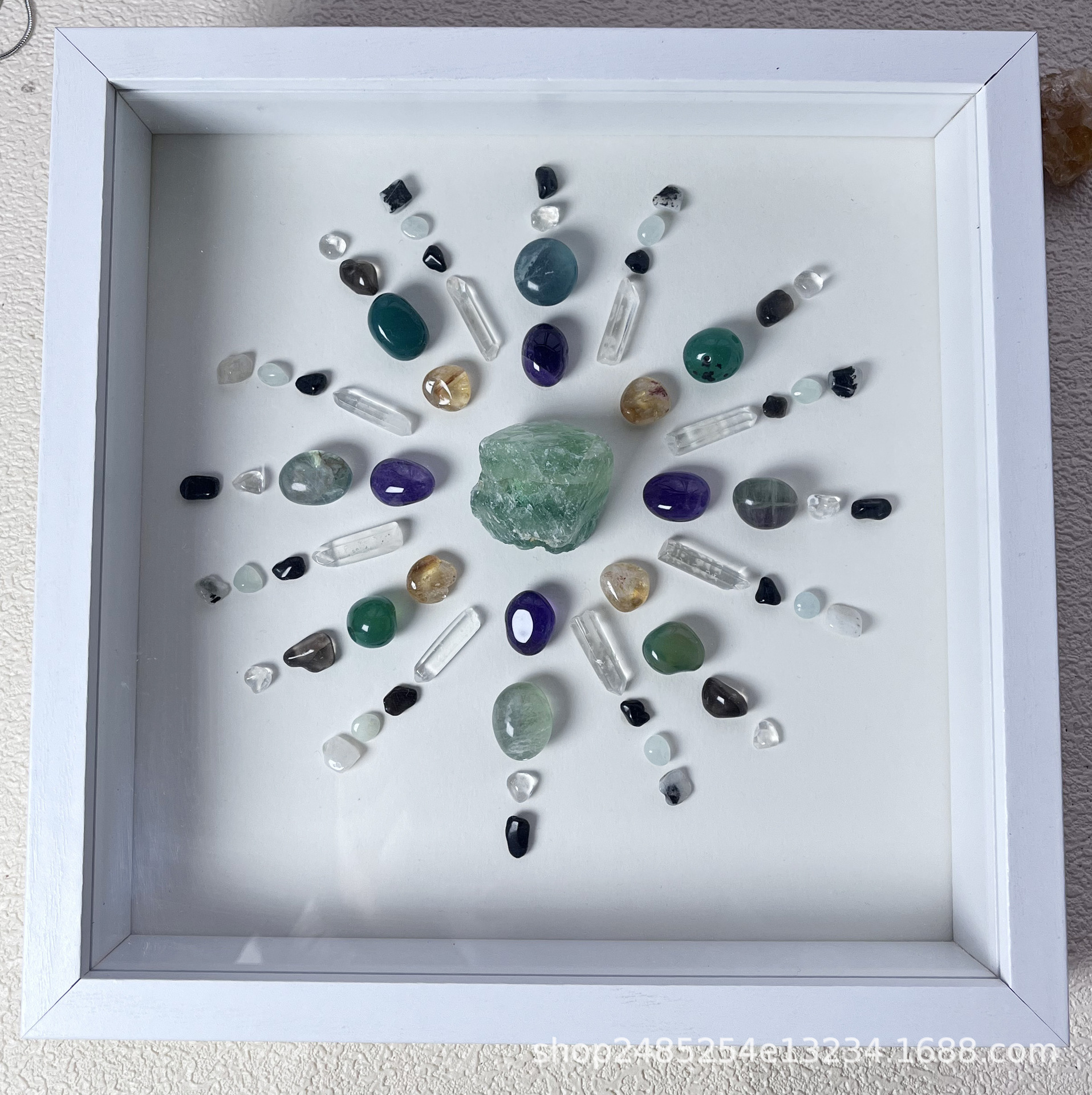 越境で人気の高いアマゾン天然水晶装飾画、魔法陣クリスタル絵画、ホームクリスタルアレイ、ミニマリスト